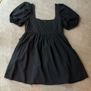 Black Baby doll dress with bow in back